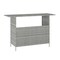 Emma and Oliver Melfi Wicker Rattan Counter Height Bar Table for Indoor/Outdoor Use with Inner Shelf and Bar Top
